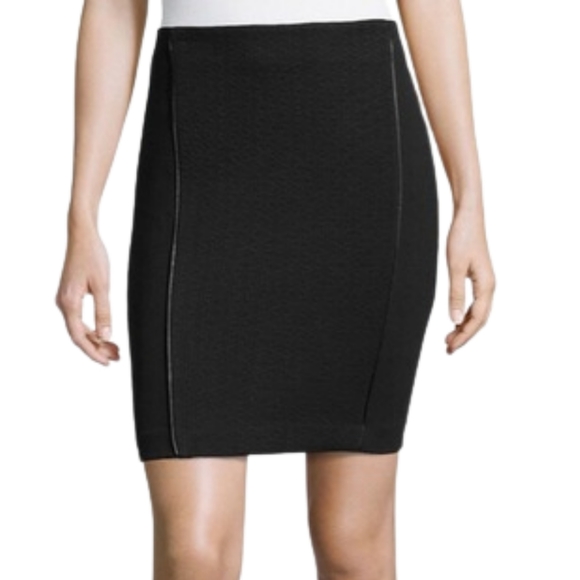 Laundry by Shelli Segal Black Quilted Mini Pencil Skirt 4 - Picture 1 of 9